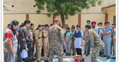 MOCK DRILL CONDUCTED BY 3 PUNJAB GIRLS BATTALION NCC LUDHIANA