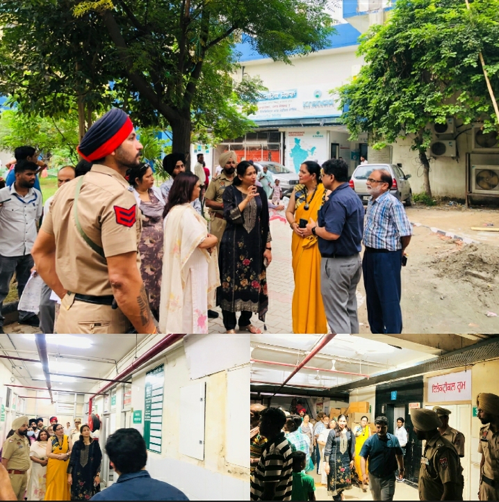 ਹਸਪਤਾਲ ਦੀ ਛੱਤ ਤੋਂ ਬਰਸਾਤੀ ਪਾਣੀ ਦੀ ਲੀਕੇਜ ਹੋਣ ਦਾ  ਗੰਭੀਰ ਨੋਟਿਸ – ਡੀ ਸੀ ਨੇ ਜ਼ਿਲ੍ਹਾ ਹਸਪਤਾਲ ਦਾ ਦੌਰਾ ਕੀਤਾ